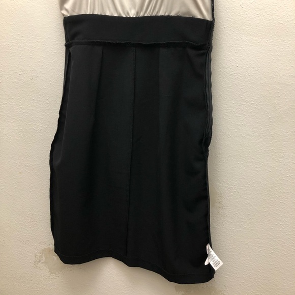 Maurices W Size 7/8 Black/Cream Scoop Neck Knee Length Dress with Ruffle Detail - Picture 12 of 16